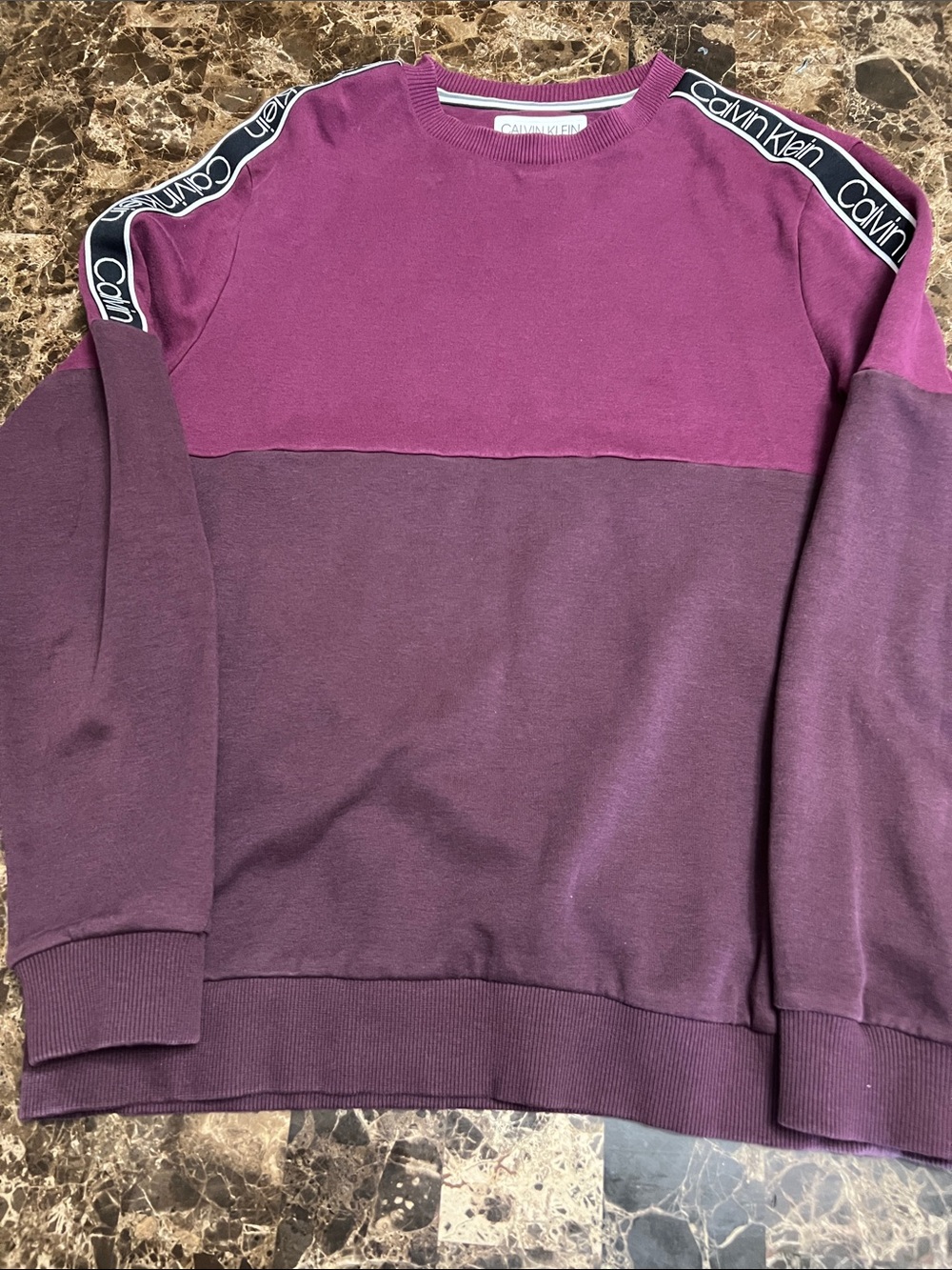Calvin Klein Two-Tone Plum & Berry Crewneck Sweatshirt